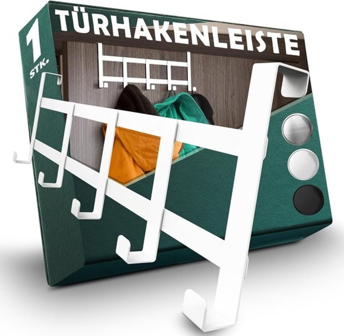 Universele Deurkapstok RVS - Ruimtebesparende Ophanghaken voor de gang, slaapkamer of badkamer