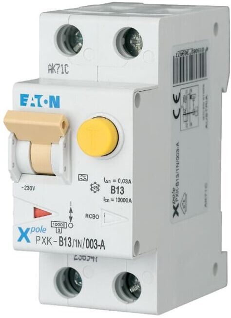 Eaton Interrupteur différentiel/sectionneur B 13A 1p+N, 30mA PXK-B13/1N/003-A (236947)