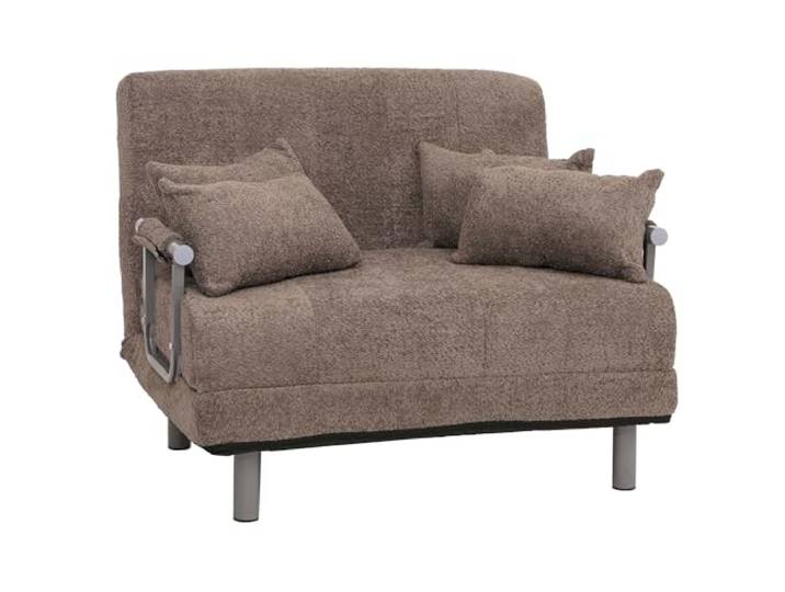 Mendler Schlafsessel HWC-K29 Liegefläche 190x100cm Stoff - Hellbraun