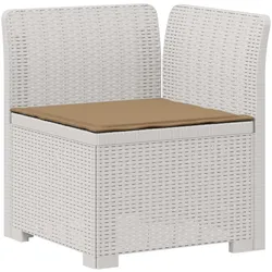 vidaXL, Gartenlounge, Kasenes (Sofa + Mittel + Ecke)