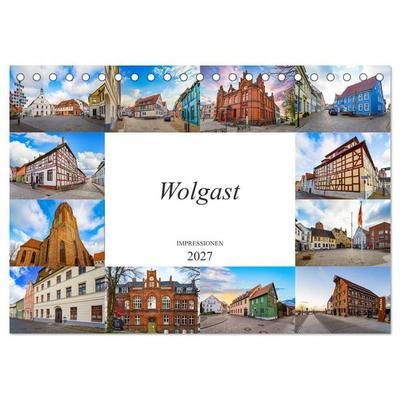 Wolgast Impressionen (Tischkalender 2027 DIN A5 quer), CALVENDO Monatskalender