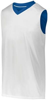 Augusta Sportswear 152 Athletic Reversible Two-Color Jersey T-Shirt in Royal/White size 2XL   Polyester