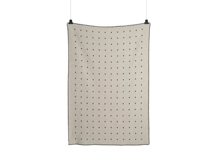 Røros Tweed Pastille Decke 135x200 cm Black and white