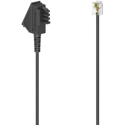 Hama Telefonkabel 3m TAE-F-Stecker RJ11 6p4c Schwarz