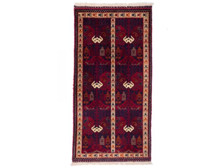 Khal Mohammadi Teppich 51x99 Handgeknüpft Orientteppich Wolle
