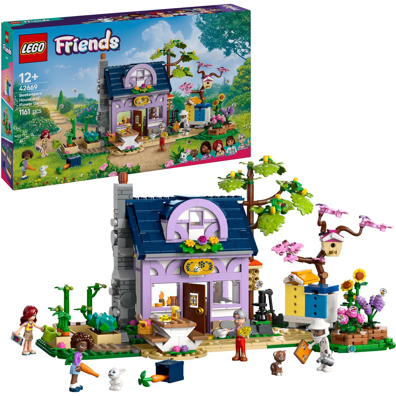 LEGO Friends 42669 Haus und Blumengarten der Imker, Geschenk für Mädchen