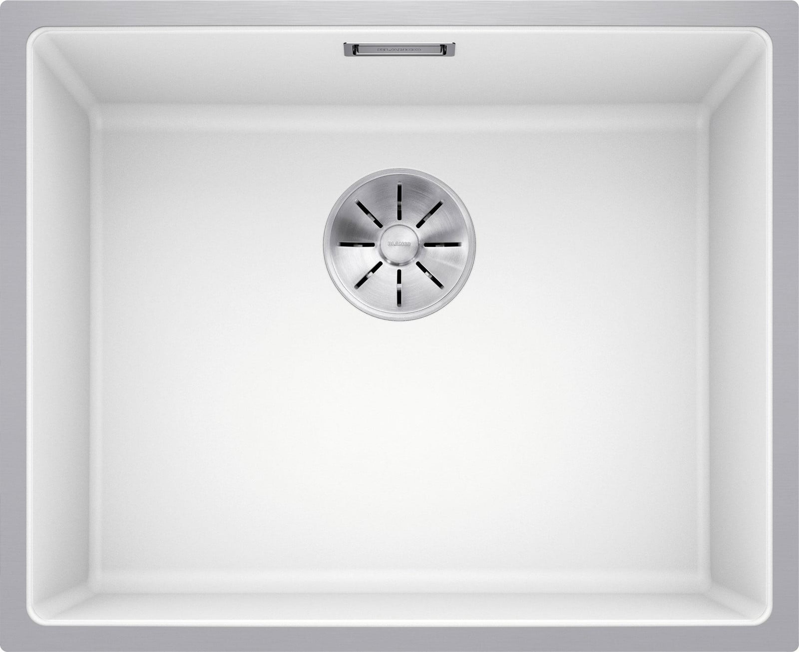 Blanco Subline 500-IF SteelFrame spoelbak met SILGRANIT PuraDur wit zonder afvoerbediening