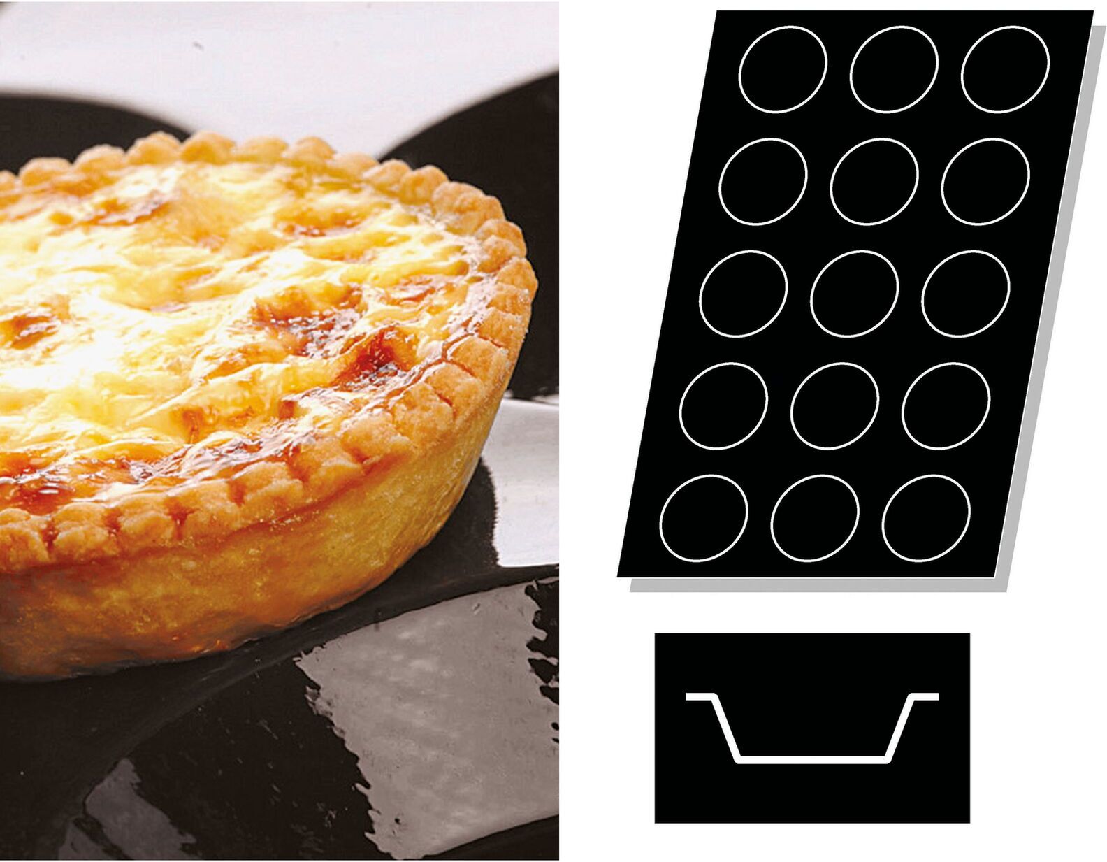 Paderno Stampo Flexipan multiplo Quiches