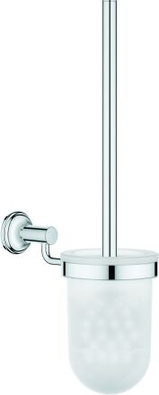 Grohe Essentials Authentic WC set de brosses 40658001, chrome, modèle mural, fixation invisible