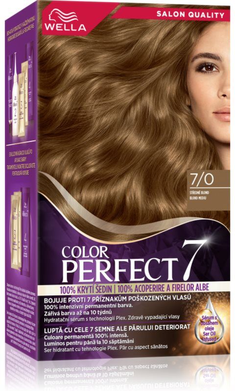 Wella Professionals Color Perfect Haarfarbe Farbton 7/0 Medium Blonde 1 St.