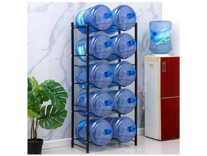 Fadiadem 5-Gallonen-Wasserkühler-Krug-Halter-Rack, stapelbares Wasserflaschen-Aufbewahrungsregal, Wasserkrüge 5-Gallonen-Organizer-Wasserflaschenhalter
