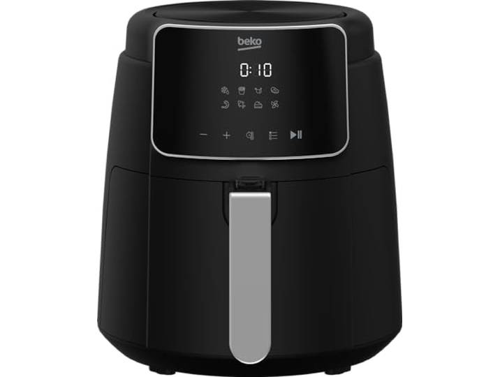 BEKO FRL2244B Digitale Luftfritteuse, Leistung 1500 W, 8 automatische Kochprogramme, 4,7 l Fassungsvermögen, Antihaftbeschichtung