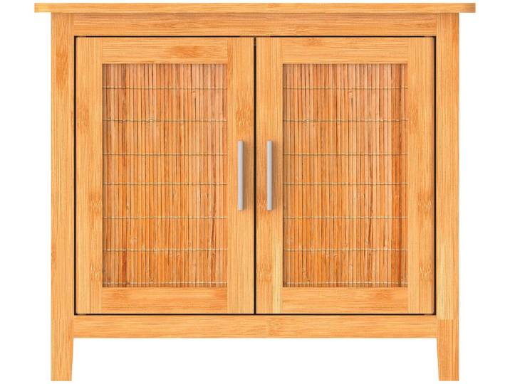 Waschbeckenunterschrank EISL Bambus , beige (bambus), B:67cm H:60cm T:28cm, Bambus, Schränke, Waschbeckenunterschrank, massives Bambus, Unikat, pflegeleicht