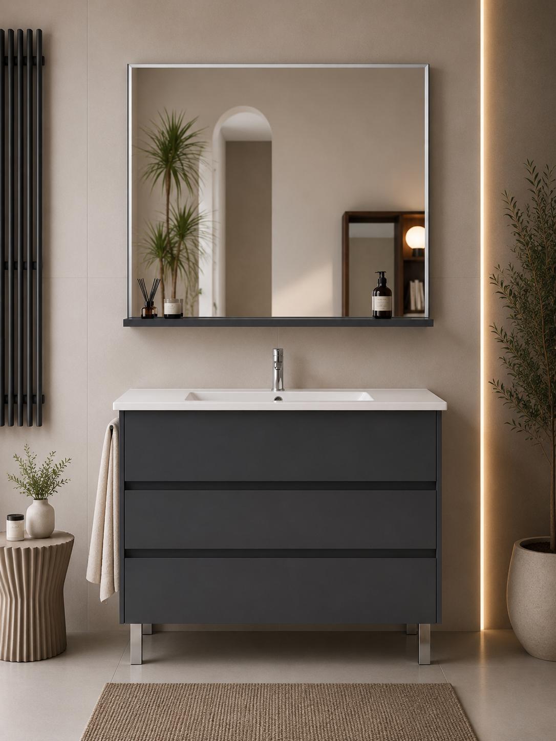 ORIGEN BATH IMPERIA Badmöbel mit Waschbecken 60x45 cm, Graphit