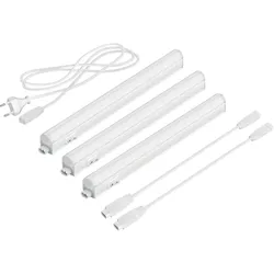 ledscom.de LED Unterbau-Leuchten Rigel, je 31,3cm, 40cm Kabel, je 445lm, weiß, 3er Set