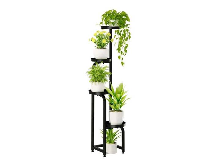 Bamworld Support Plantes Intérieur Haut Étagère Plante Métal 4 Niveaux Pour Plusieurs Plantes Porte Plante Extérieur Pour Terrasse