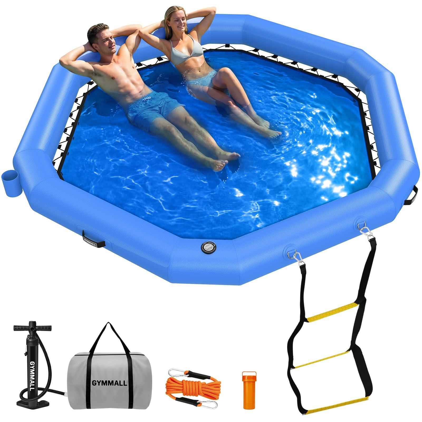 Selius Opblaasbaar Drijvend Platform Zeshoekig - 2,4 Meter - Antislip PVC - Voor Zwembad en Strand