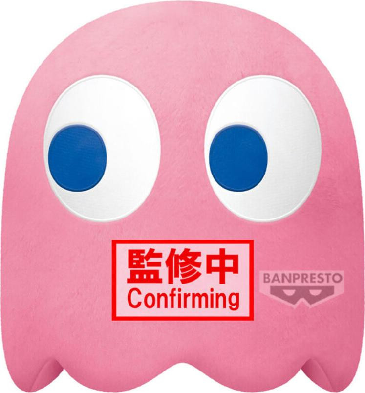 Banpresto Bandai Pac-Man Pinky extra groot pluche figuur, 31 cm