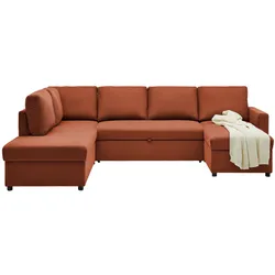 Wohnlandschaft Martina ACV links Terracotta Cord