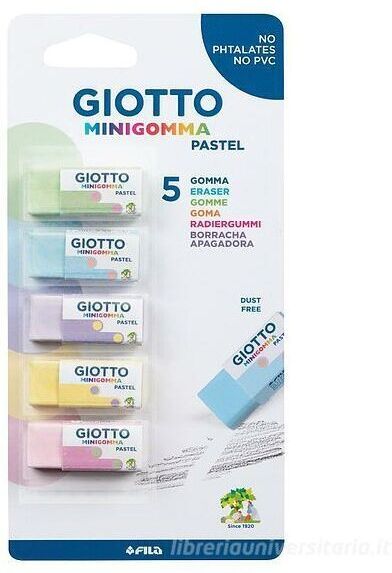 Blister 5 minigommes Pastel Giotto
