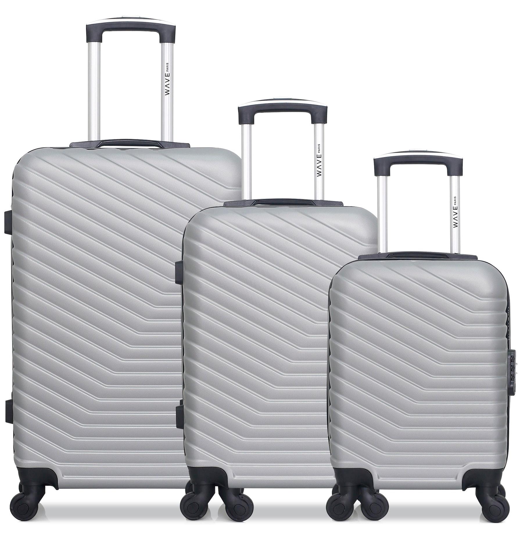 WAVE PARIS - 3er-Set - Wochenendkoffer, Handgepäckkoffer und Handgepäckkoffer XXS LENA