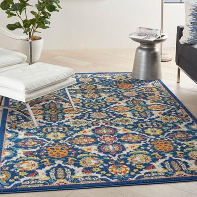 Nourison Allur Contemporary Boho Floral Medallion Area Rug