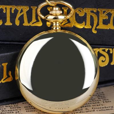 ModernMart Luxury Gold Pocket Watch Gift Set With Quartz Movement And Chain Pendant gold