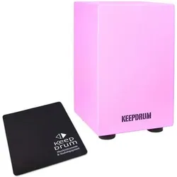 keepdrum DC1M PK Junior Cajon Pink mit Sitz-Pad (Cajon), Perkussion, Schwarz, Pink