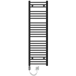 LuxeBath ECD Germany Badheizkörper 400x1500 Anthrazit | elektrisch 900W, gebogen, Seitenanschluss