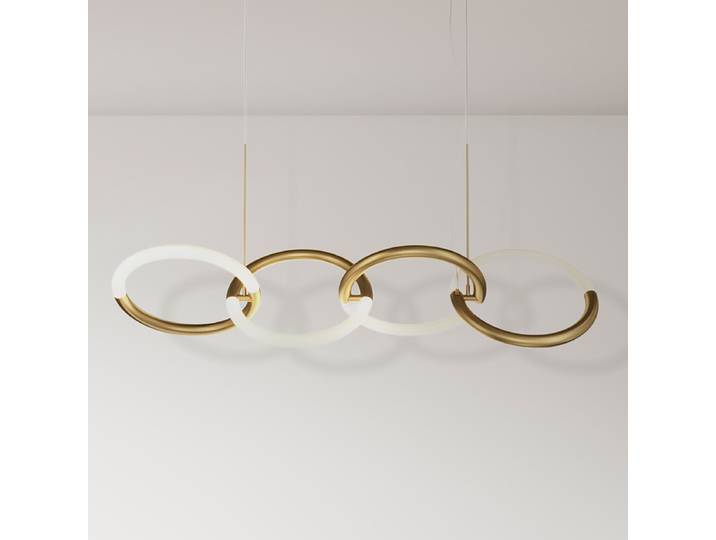 Suspension LED Node 27 x 120 x 100cm Doré Métal mixte LED Module LED