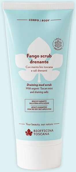 biofficina toscana Fango Scrub Drenante con menta bio toscana e sali drenanti