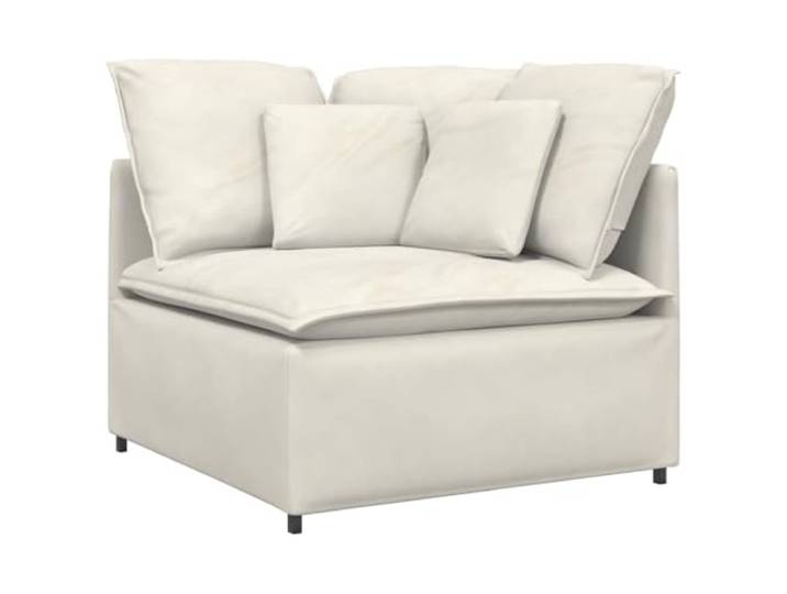 KTHLBRH Modulares Sofa aus Pannesamt, 2 Abschnitte Gestell Metall, Füllung aus Schaumstoff, 200 x 100 x 64 cm, 6 große Kissen, 4 kleine Kissen
