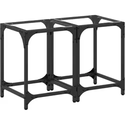 vidaXL Couchtische mit Glasplatte 2 Stk. Transparent 30x30x40 cm Stahl