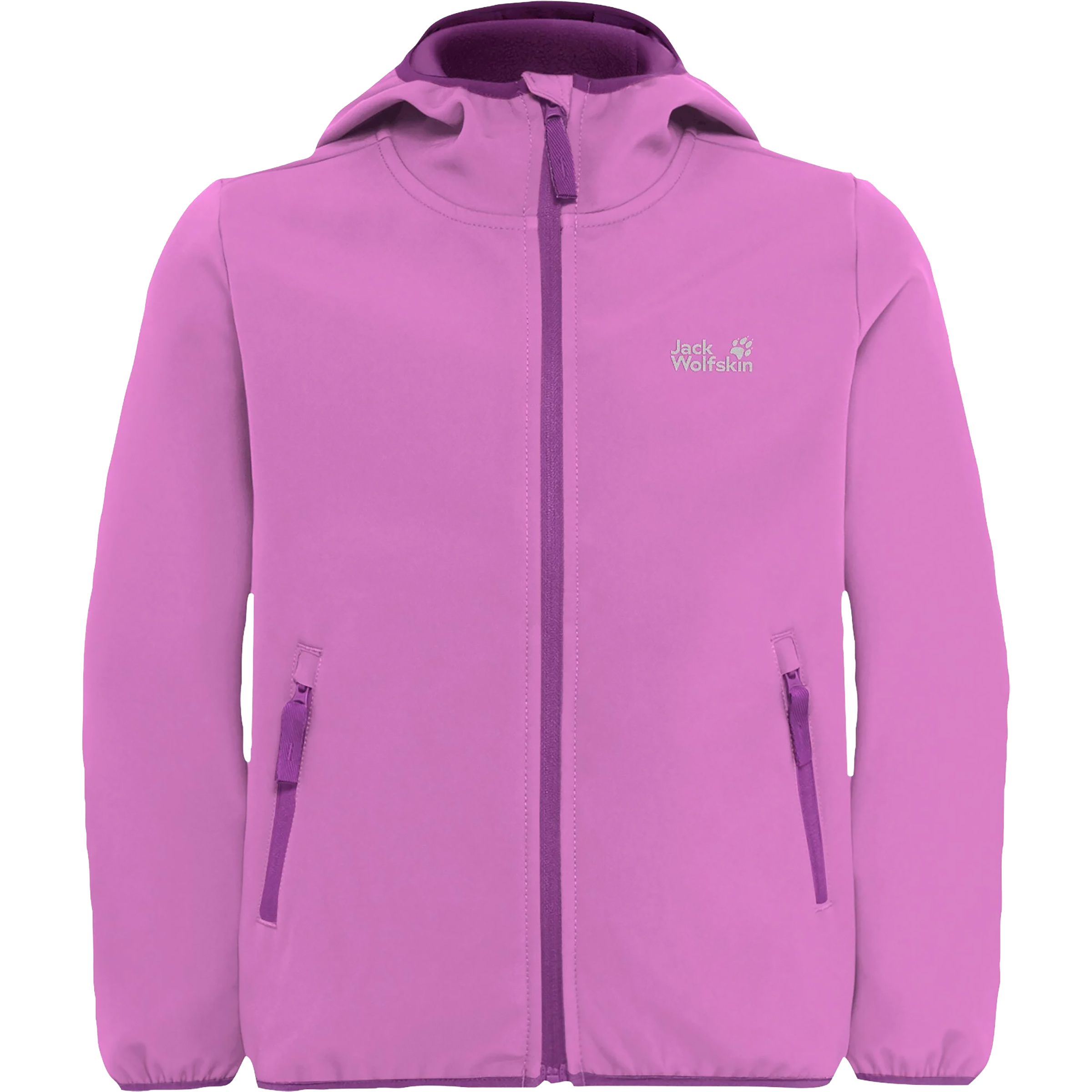 Jack Wolfskin Fourwinds Kinder Softshelljacke lila Größe 164 Camping Isolierend