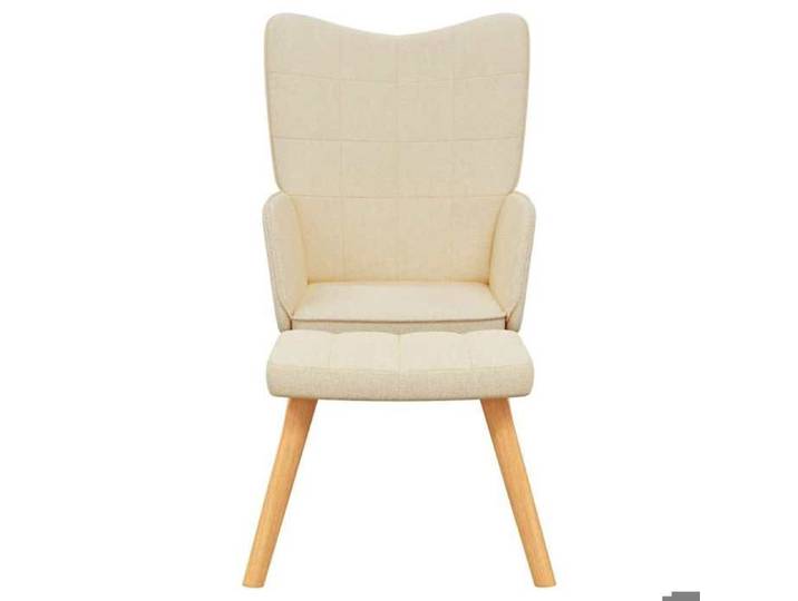 Bestseller Chaise/Fauteuil de relaxation - BURKE - 110 kg par siège - avec tabouret - Crème Tissu FF703