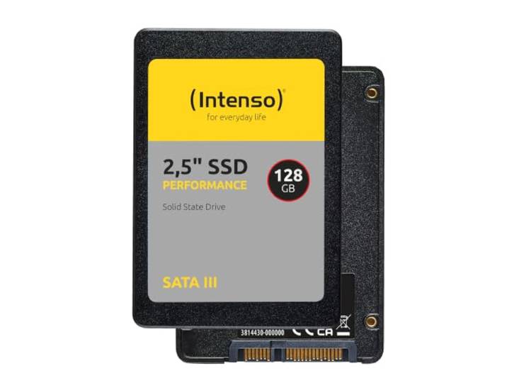 Intenso Interne 2,5 SSD SATA III Performance, 128 GB, 550 MB/seconden, zwart