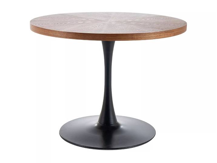 Runder Esstisch AMADEO 100x100 cm, Dekor Nussbaum