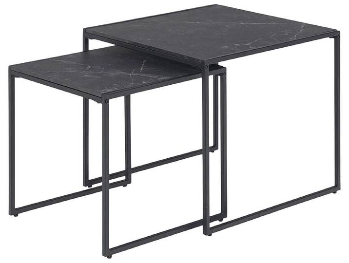 Beistelltisch-Set INFINITY 50x50x45cm schwarz