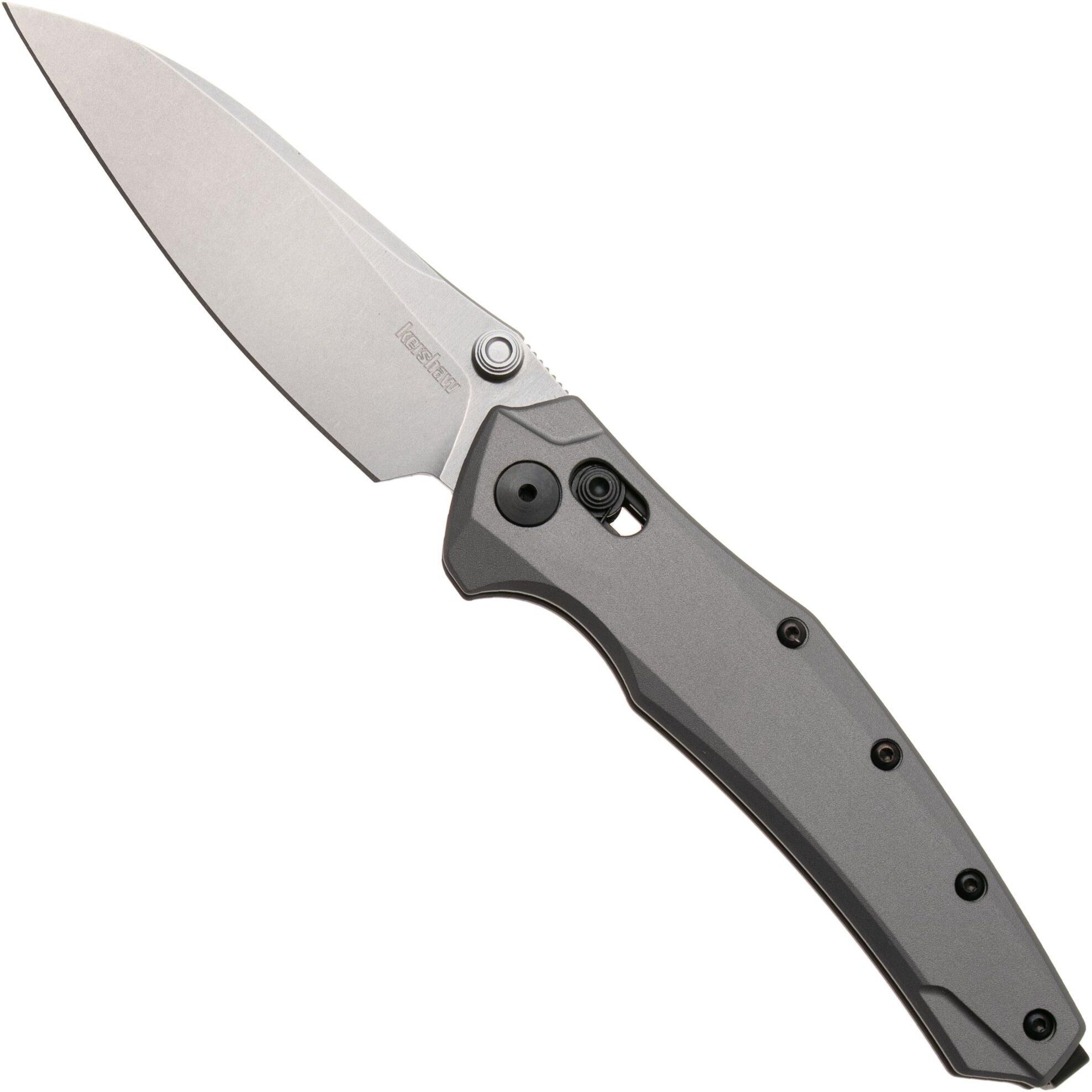 Kershaw Bareknuckle Duralock 6777GRYSW Stonewashed MagnaCut, Grey Aluminium, coltellino tascabile