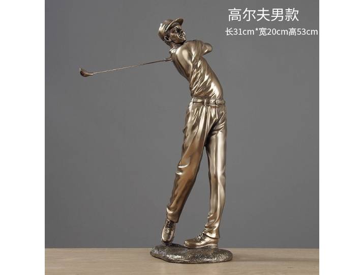 Sculpture de golf européenne, ornement, accessoires de bureau, chambre à coucher, artisanat en résine, décoration de la maison, salon