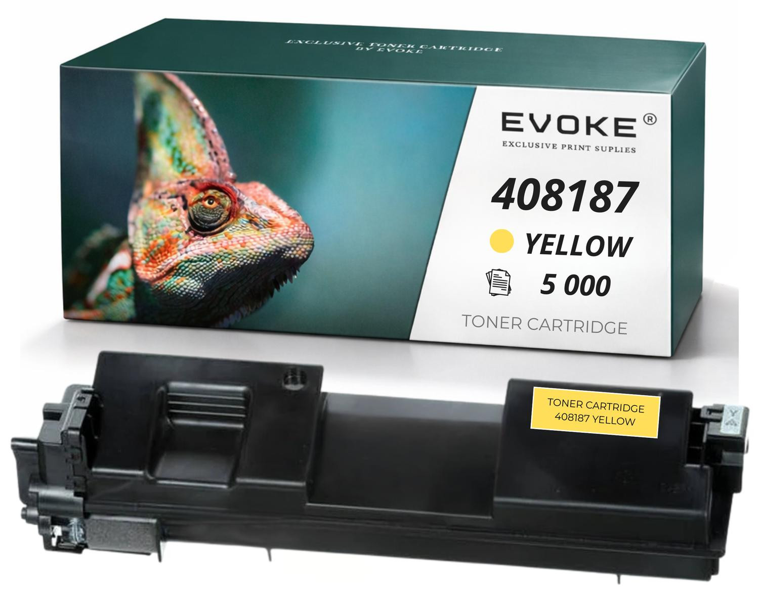 Evoke tonercartridge geel compatibel met Ricoh SPC360 Y 408187 met een opbrengst van 5.000 pagina's