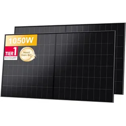 LONGi Hi-MO X10 525Wp BC Bifaziale Solarmodule für Balkonkraftwerke Photovoltaik Glas-Glas, by Powerness - 2 Stücke / Versand