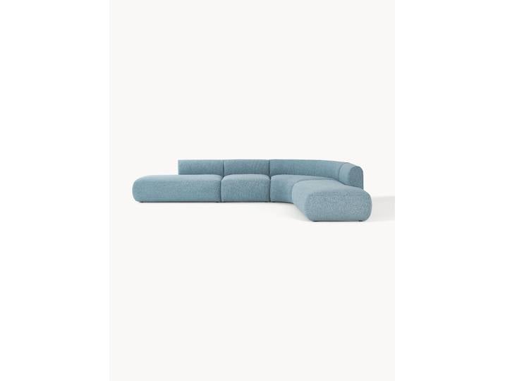 Modulares XL-Ecksofa Sofia aus Bouclé
