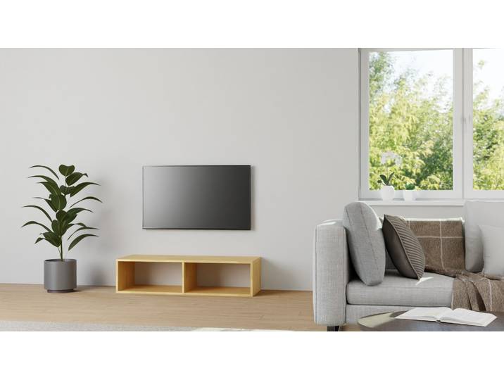Niedriges Hifi-Rack Buche Natur geölt