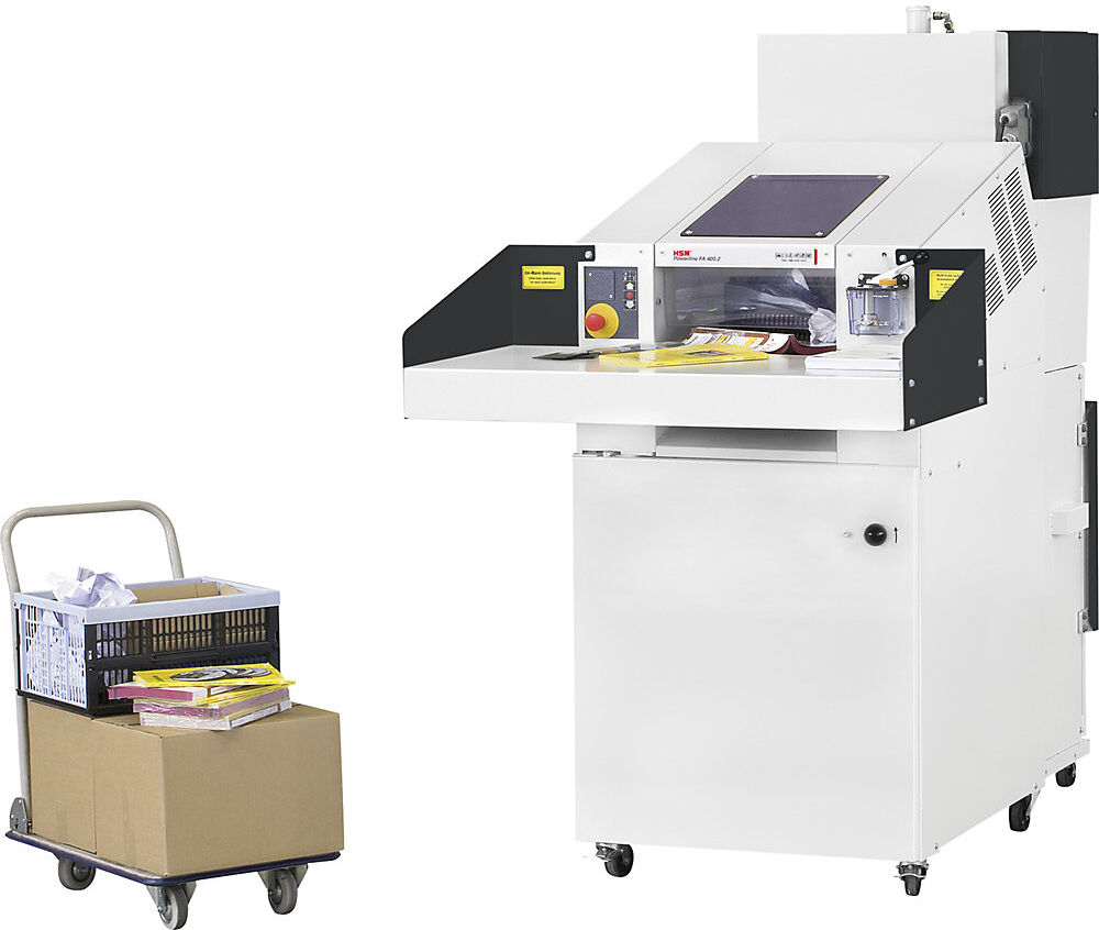 Schredder-Pressen-Kombination, Presskraft 44 kN, Partikelschnittbreite 3,9 mm HSM