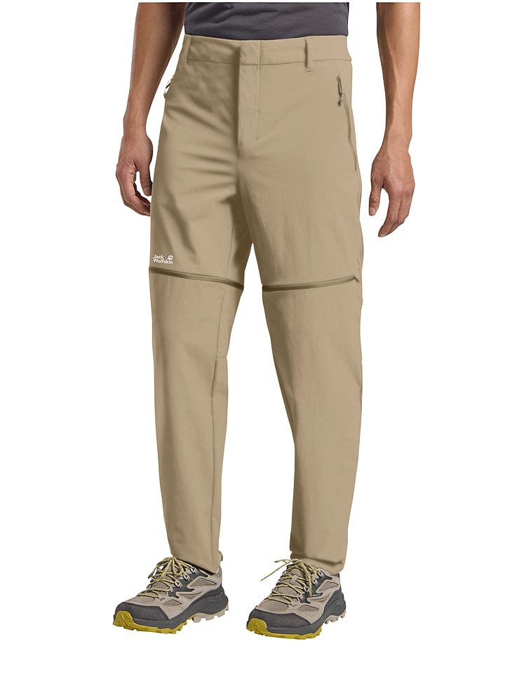 Jack Wolfskin Zipp-Off-Wanderhose "Hikeout" in Beige - 50