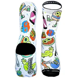 MALDITA BUENA SUERTE Socken Food | weiß XL | 44-46