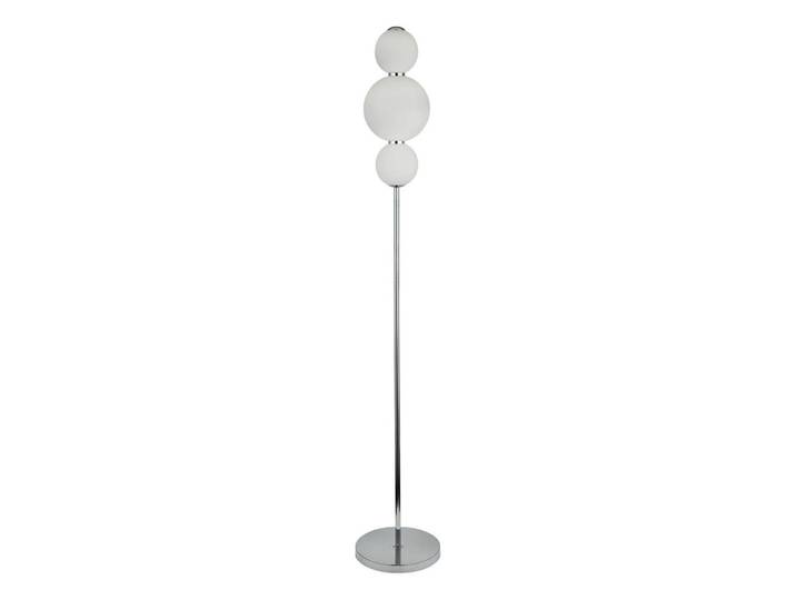 Led-Stehleuchte Snowball, Chromfarben, Metall, Glas, 151 cm, Lampen & Leuchten, Innenbeleuchtung, Stehlampen, Stehlampen dimmbar