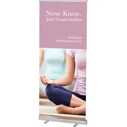 RollUp inkl. Proficheck und Proof 85x200cm günstig, Rollup mit Druck und Tasche, Banner Roll-up