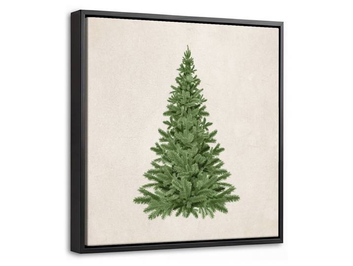 LEINWAND Bilder mit Rahmen - Weihnachtsbaum - Grün - Weihnachten - Feiertage - 20x20